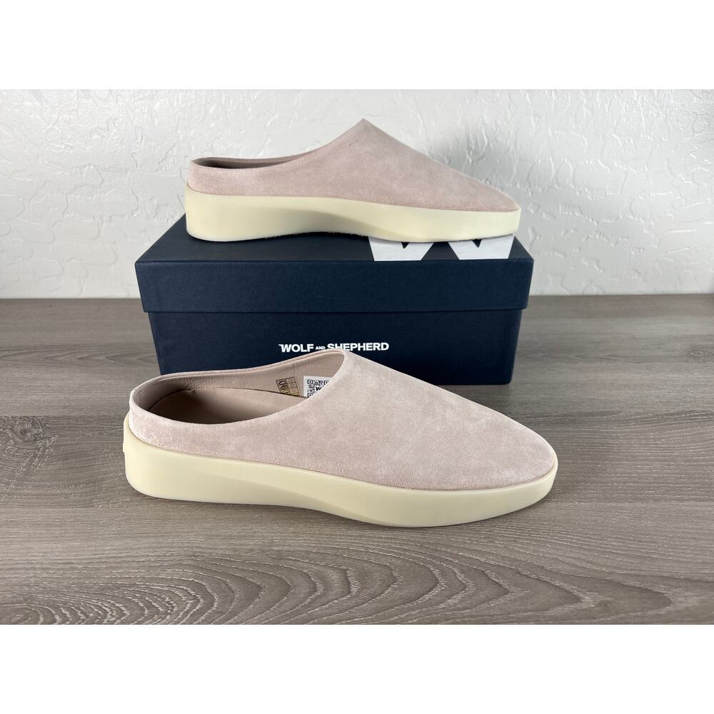 Wolf and Shepherd Cruise Mule Gray Vanilla Nubuck Leather EU 40 US 9- NIB